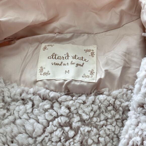 NWT Altar’d State Alpine  Quilted Puffer‎ Comfy Jacket In Champagne Size M - Picture 5 of 12